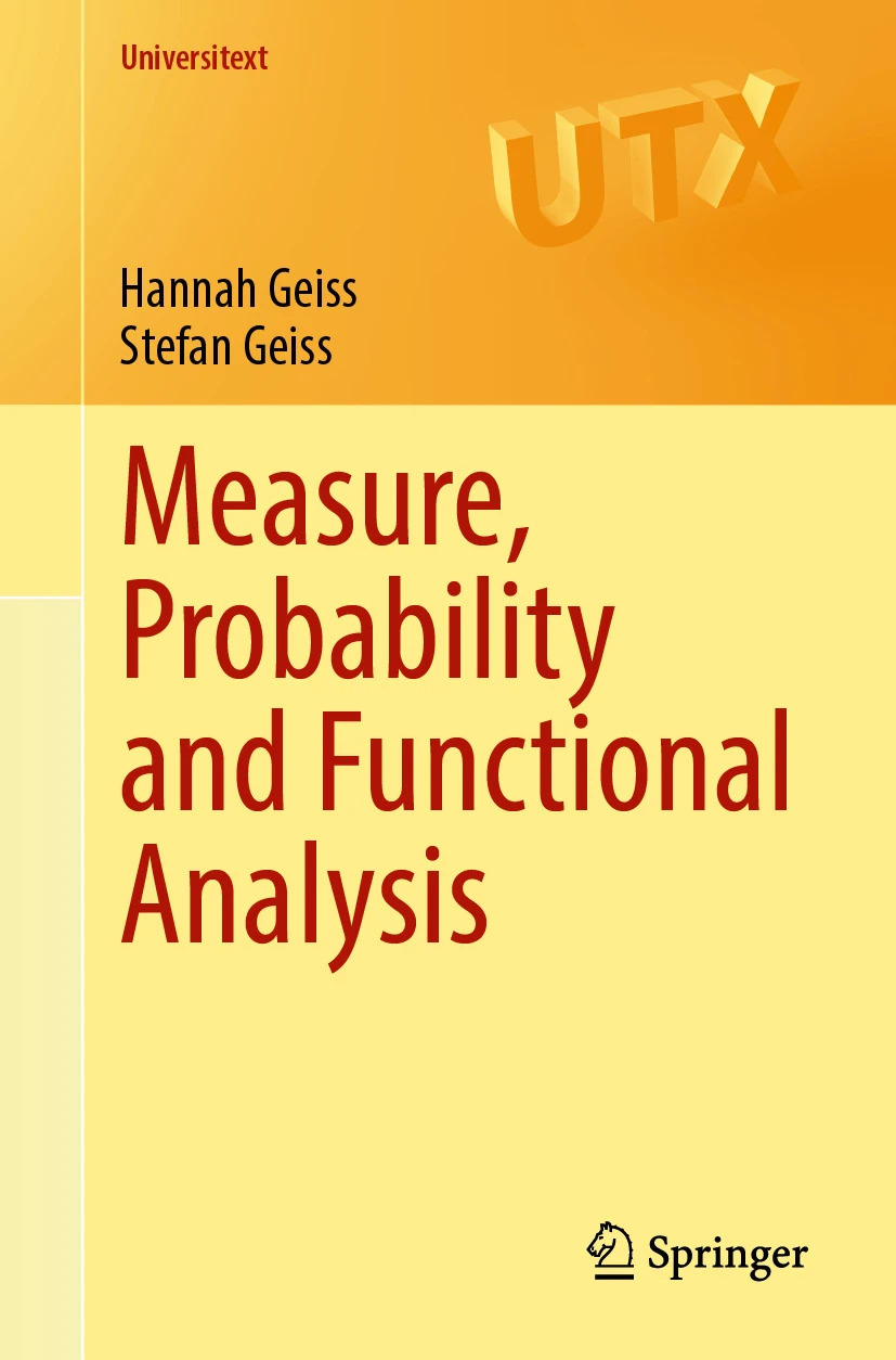 Cover of Measure, Probability and Functional Analysis by Geiss & Geiss
